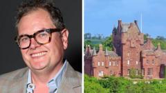 Source-feed image associated with Alan Carr is keeping one unwanted item from his castle auction – see what was sold