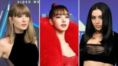 Image from linked report: Taylor Swift and Charli XCX among stars to light up VMAs red carpet