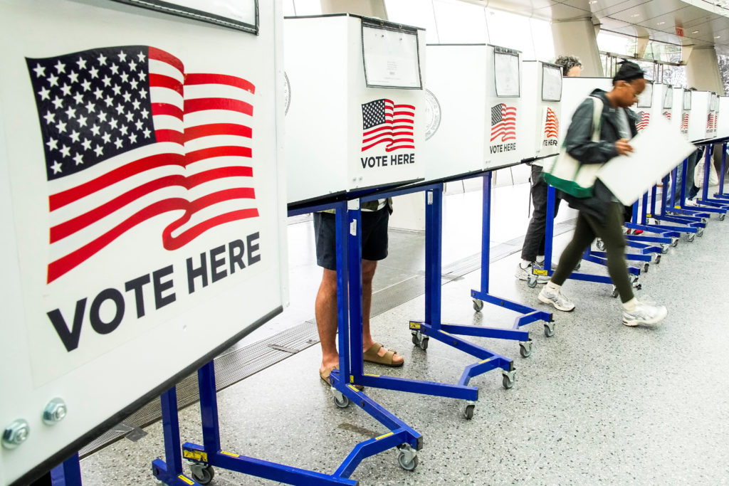 Source-feed image associated with Federal judge bars Trump from implementing proof of citizenship requirement to vote