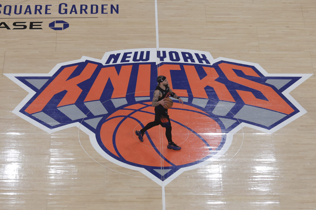 Source-feed image associated with Trump to attend Knicks' NBA Finals game in New York