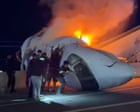 Source-feed image associated with NetJets aircraft crashes on Texas highway, killing one and injuring five
