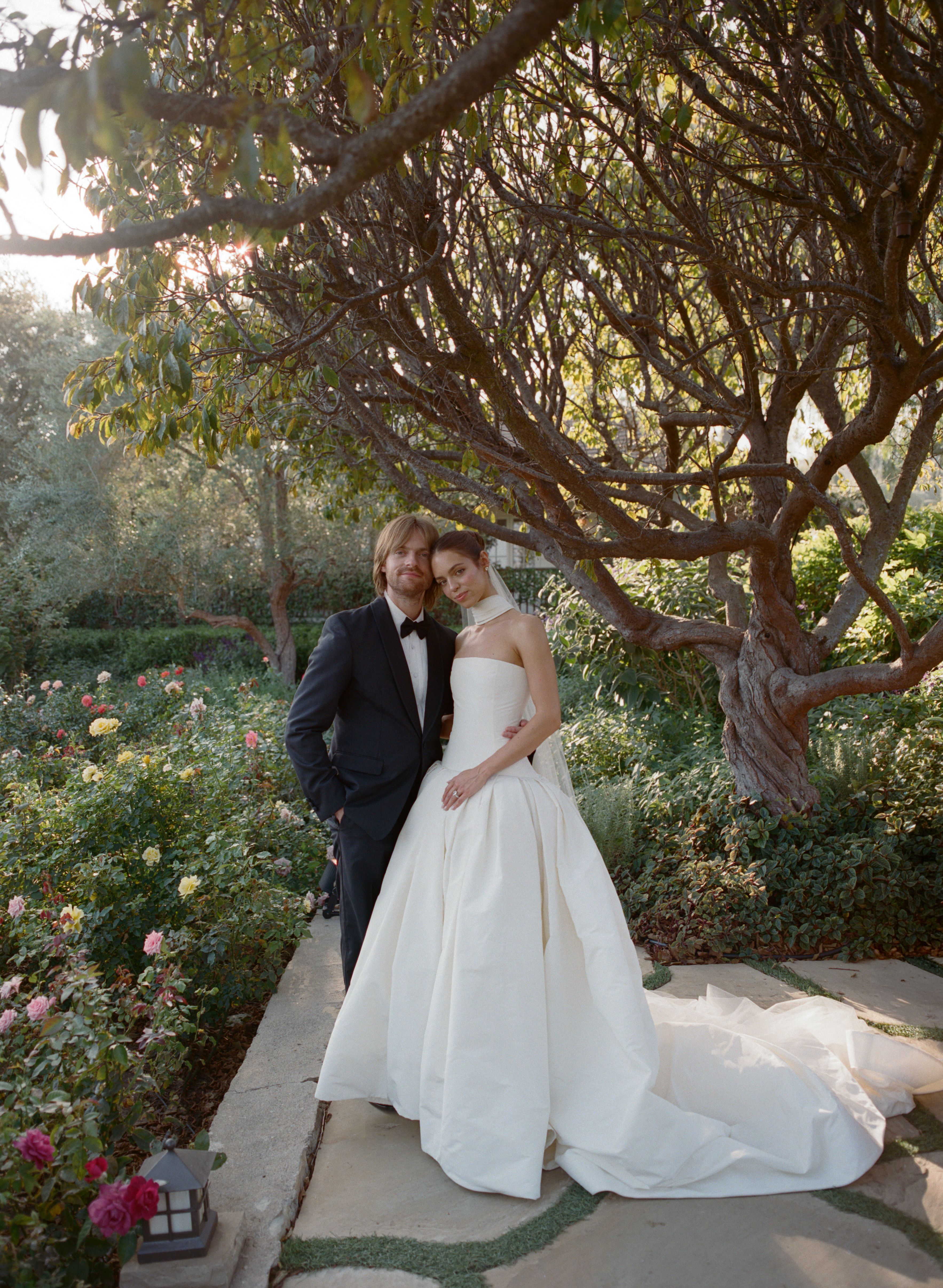 Source-feed image associated with Inside Finneas and Claudia Sulewski’s Romantic Garden Wedding in Montecito