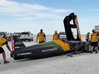 Source-feed image associated with WATCH: Driver hits 406 mph in new land-speed record