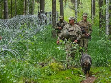 Source-feed image associated with Ukraine is still fortifying its border with Belarus after Russia invaded from there