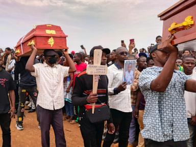 Source-feed image associated with Hundreds gather in eastern Congo to mourn victims of school fires