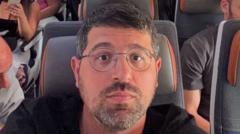 Image from linked report: Flydubai passenger describes hugging his children as plane nosedived during attack