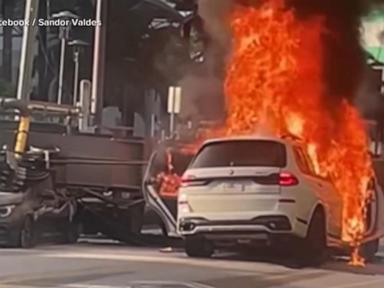 Source-feed image associated with WATCH: Witnesses speak out after narrow escapes from fiery drill rig collapse