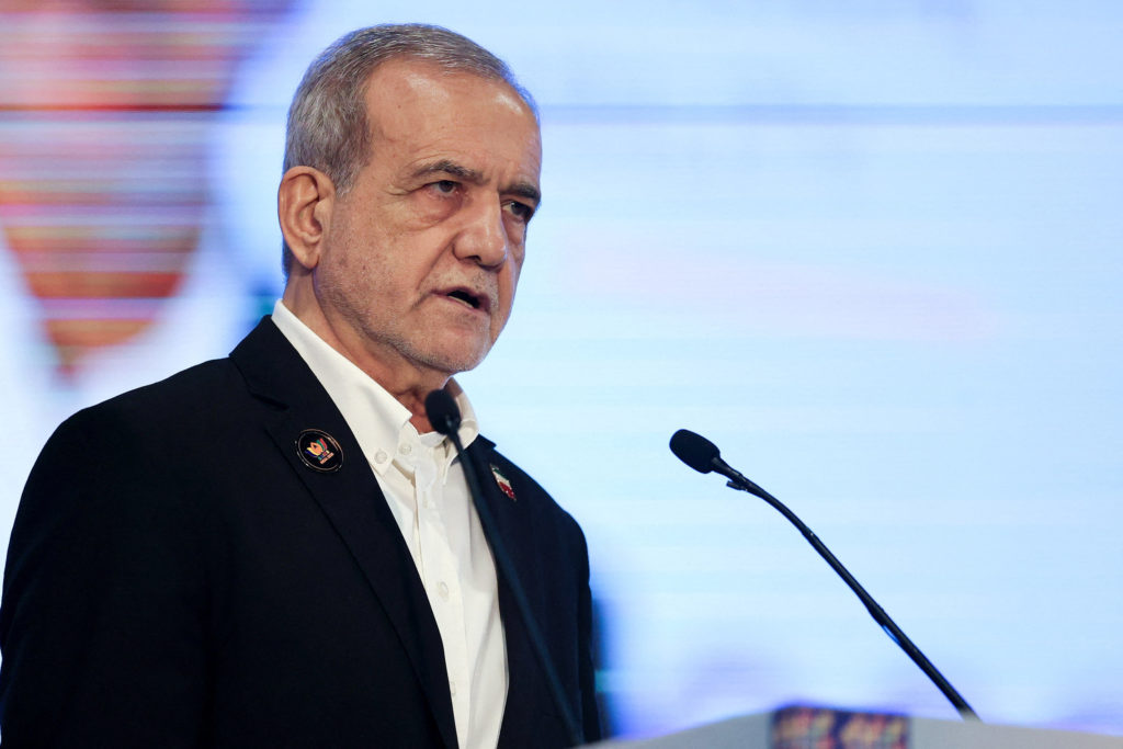 Image from linked report: WATCH: Iranian President Pezeshkian addresses 2026 UN General Assembly