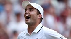 Source-feed image associated with Fery 'stands tall and takes advantage' to continue dream Wimbledon run