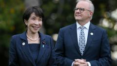 Source-feed image associated with Australia PM under fire for remarks on Japanese counterpart's melon gifts