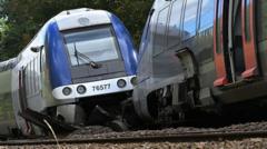 Source-feed image associated with French officials investigate if malicious act caused train derailment