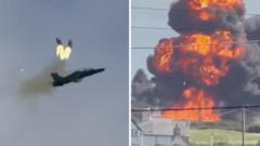 Image from linked report: What we know after video shows moment of RAF training jet crash