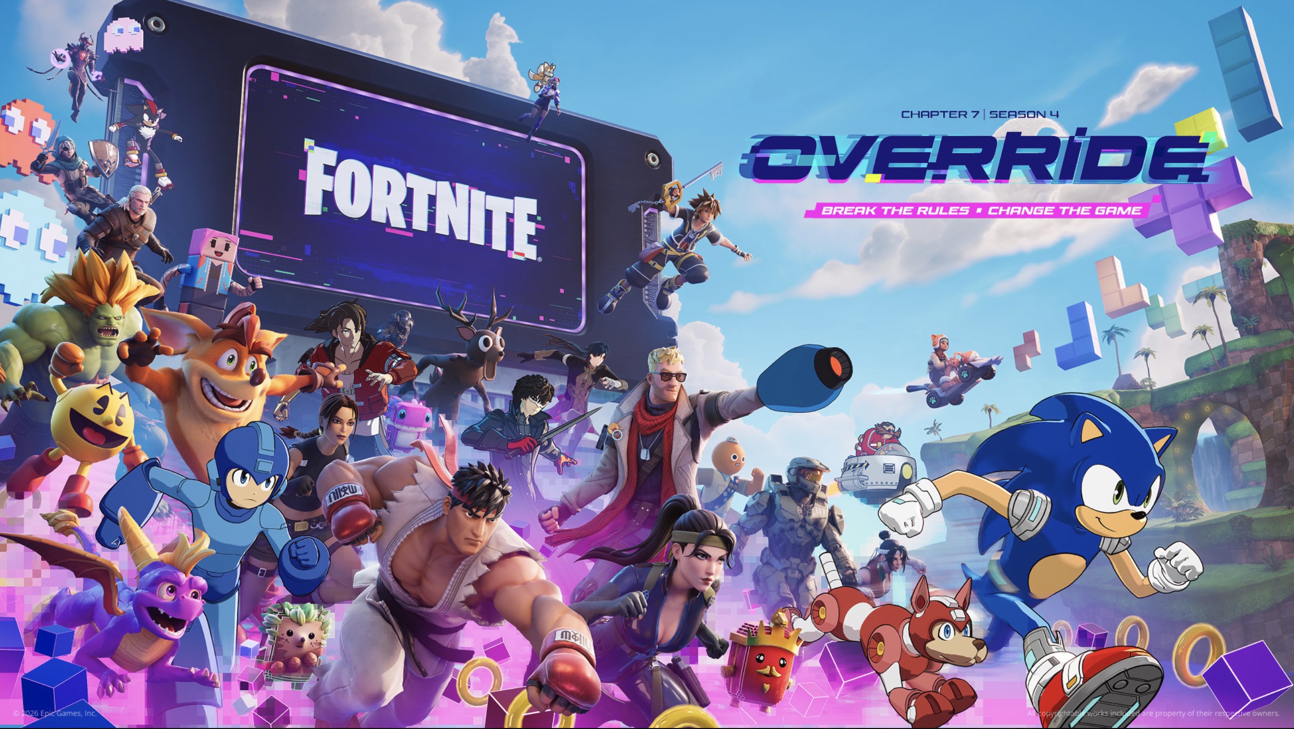 Source-feed image associated with Sonic the Hedgehog to Headline Fortnite’s ‘Override’ Season (Gaming News Roundup)