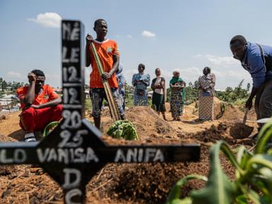 Source-feed image associated with Confirmed Ebola cases in Congo outbreak top 1,000 with 254 deaths, authorities say