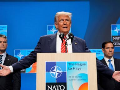 Source-feed image associated with Trump meets with NATO allies after year of upheaval: ANALYSIS