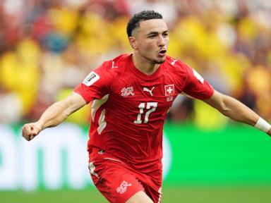 Source-feed image associated with Vargas sends Switzerland to World Cup quarterfinals in shootout win over Colombia