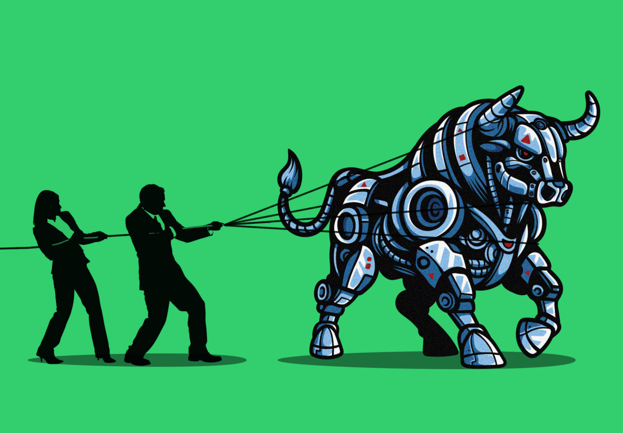 Source-feed image associated with The tech stocks now leading this bull market are far more volatile than the old guard