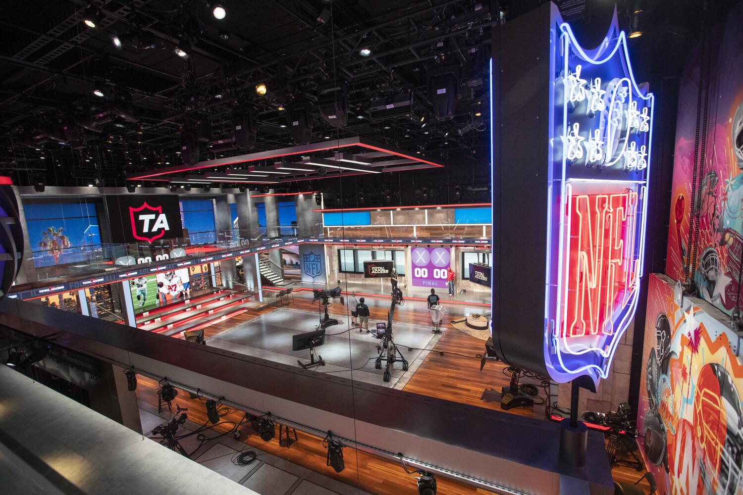 Source-feed image associated with ESPN is moving its L.A. operations to Hollywood Park in Inglewood