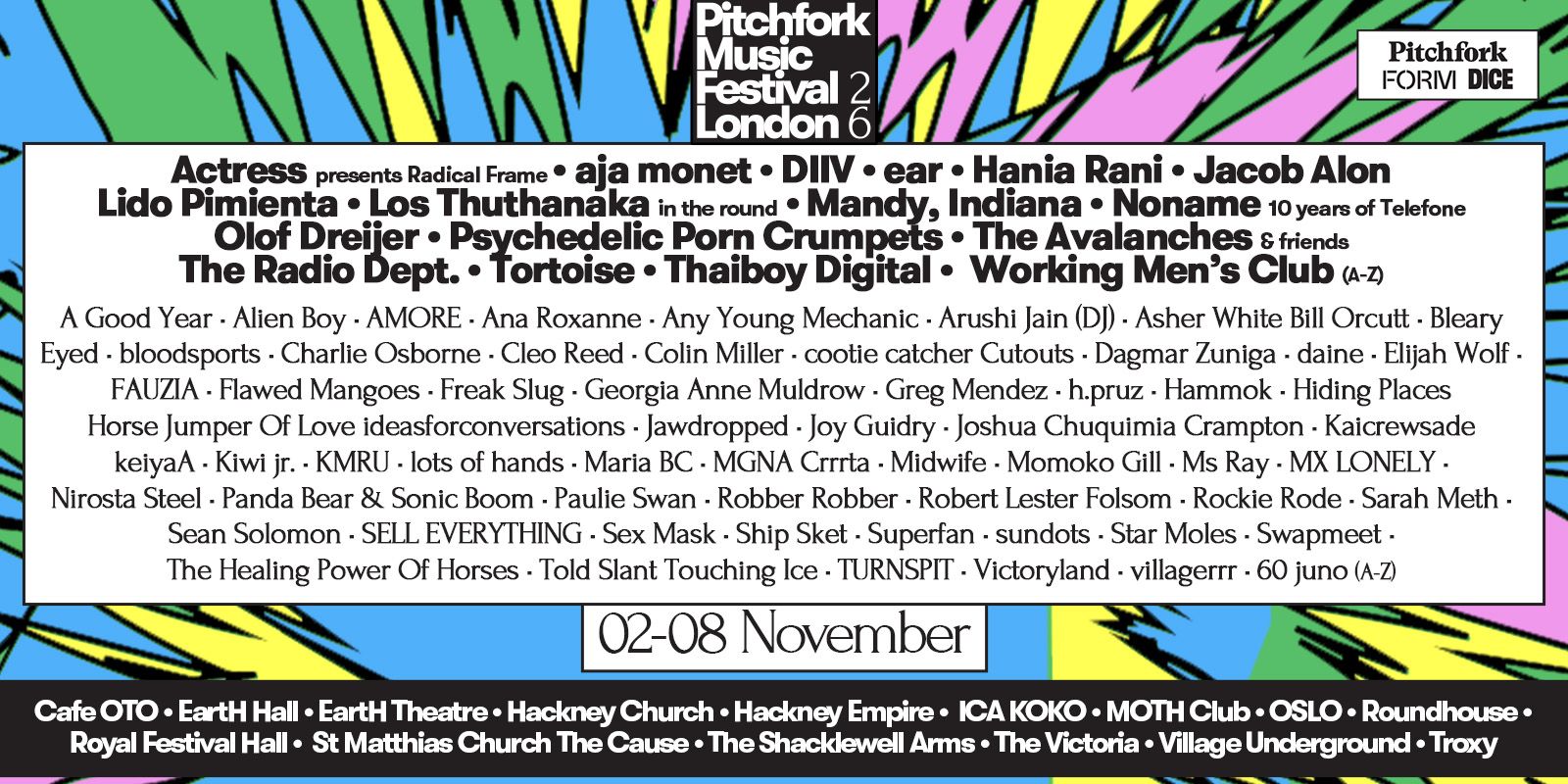 Source-feed image associated with Pitchfork Festival London Adds More Names for 2026