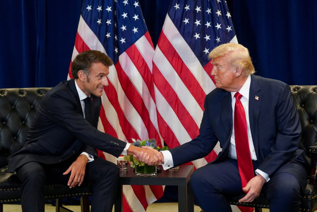 Source-feed image associated with Macron to host Trump for dinner at Versailles after G7 summit