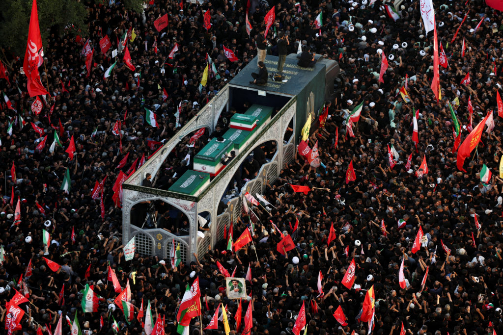 Source-feed image associated with Trump and Iran's supreme leader trade threats as mediators try to save their crumbling deal