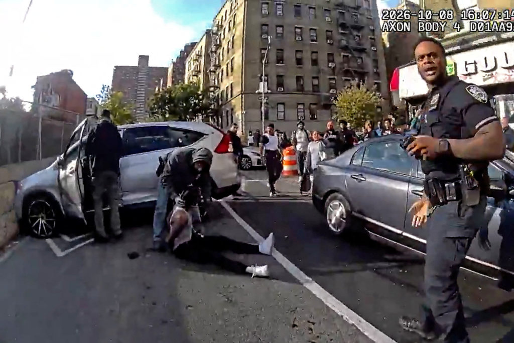 Image from linked report: ICE shooting of man in New York with child in his car sparks outrage