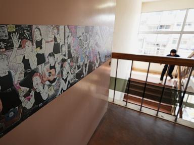 Source-feed image associated with Young Japanese artists turn school blackboards into a hit medium for creativity