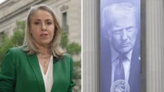Source-feed image associated with How Trump is transforming Washington - by adding his face everywhere