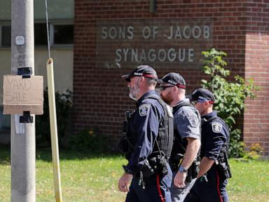 Image from linked report: Police say gunman shouted antisemitic threat before opening fire outside Ontario synagogue