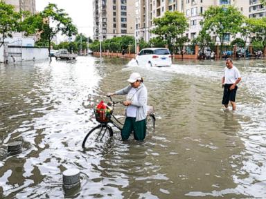 Source-feed image associated with Typhoon Bavi weakens but still brings strong winds and rain to China