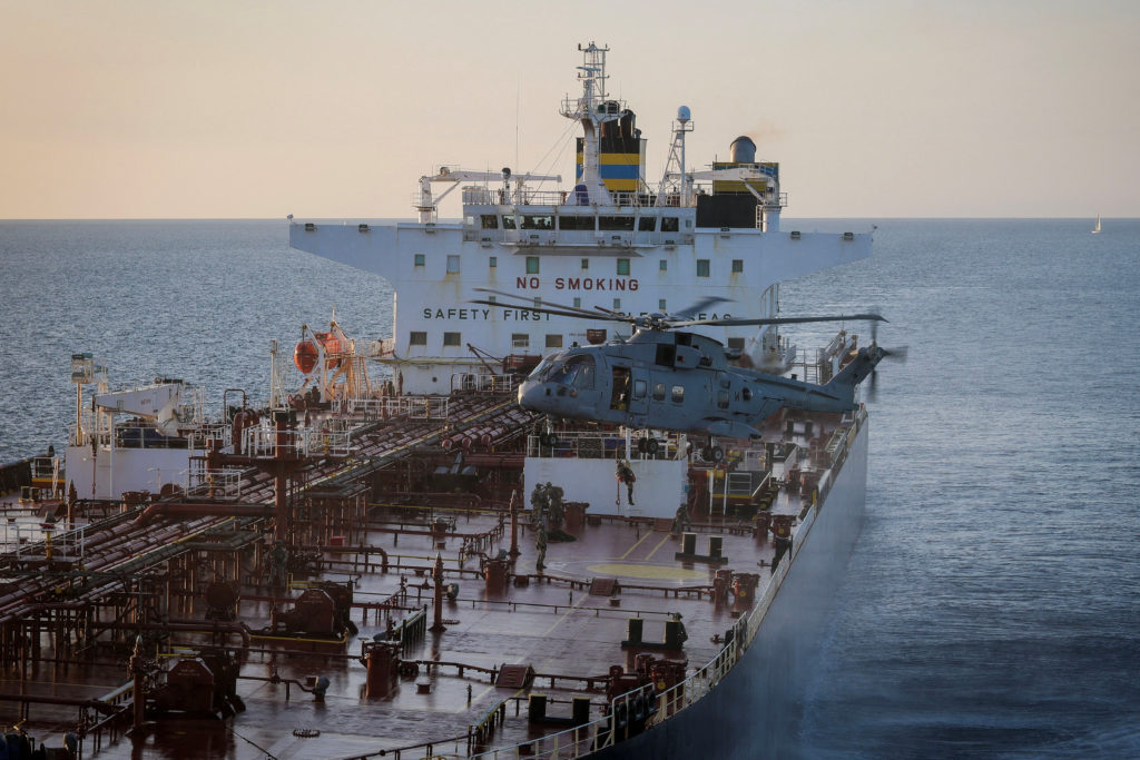 Source-feed image associated with Britain detains sanctioned oil tanker suspected of ties to Russia's shadow fleet