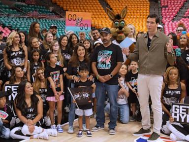 Source-feed image associated with WATCH: Spurs’ super fans surprised with NBA Finals tickets