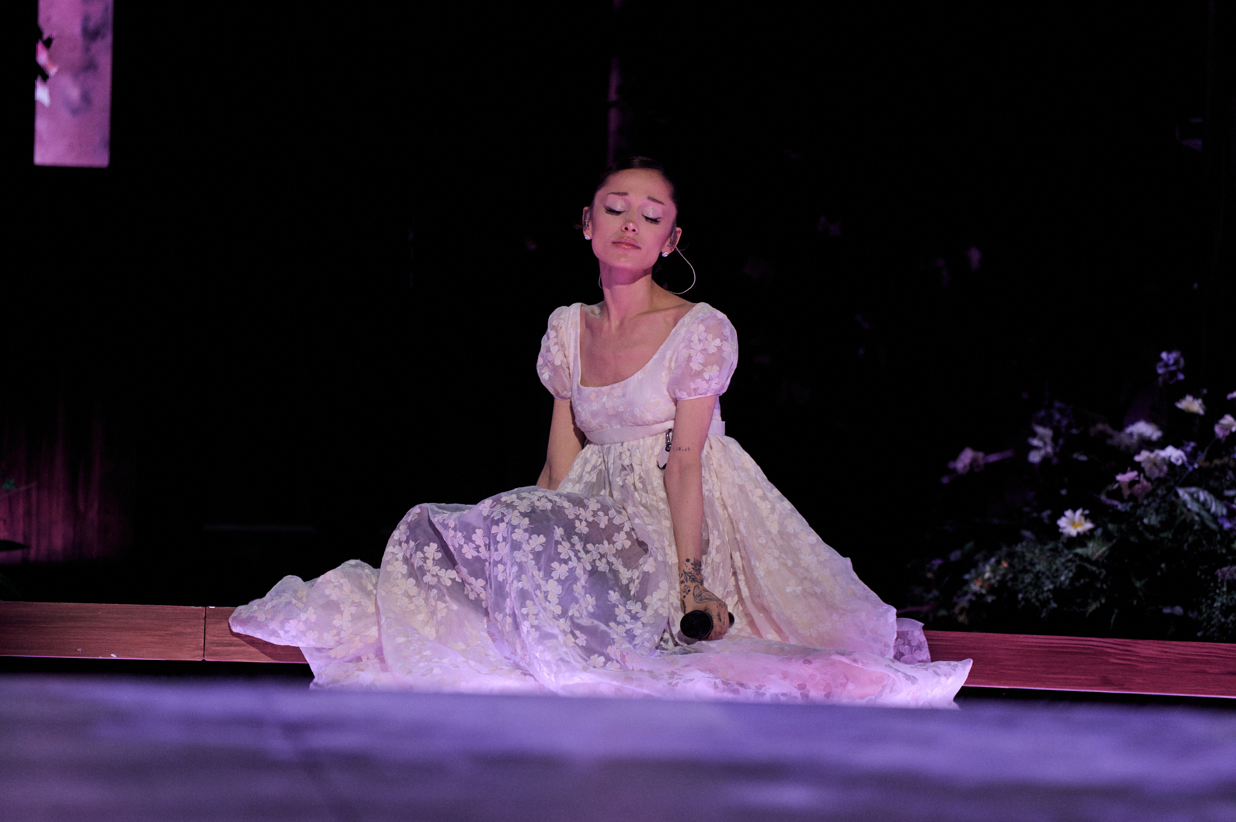 Source-feed image associated with Ariana Grande Tears Up as She Ends ‘Eternal Sunshine’ Tour Ahead of Step Back From Visibility: ‘I Have Loved Every Minute of This’