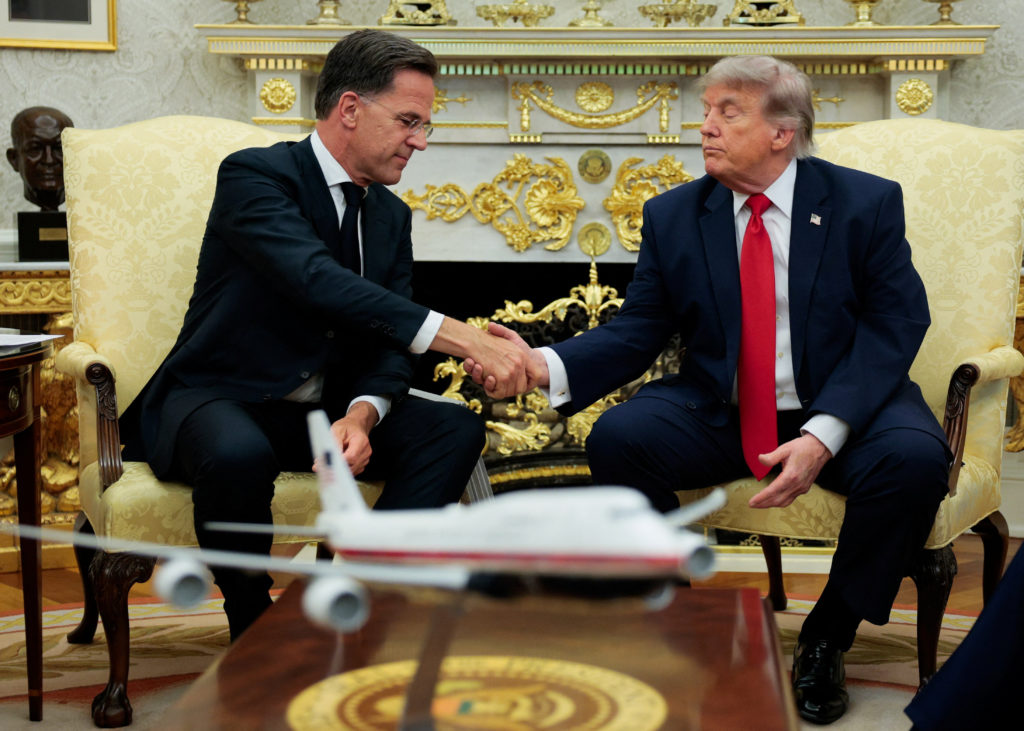 Source-feed image associated with WATCH: Trump meets with NATO Secretary-General Rutte in the Oval Office