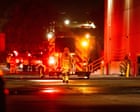 Source-feed image associated with NBC helicopter crash in LA kills at least three people with others injured