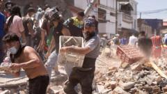 Source-feed image associated with At least 132 killed in Colombia's largest earthquake in years