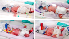 Source-feed image associated with Rare identical quadruplets born in Australia