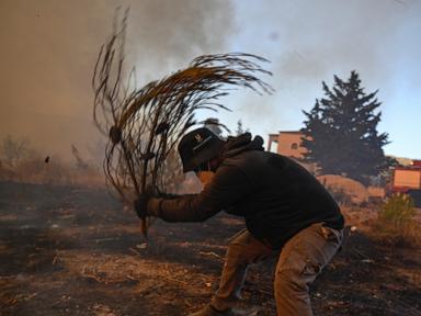 Source-feed image associated with Water-dropping aircraft take off to tackle major Greek wildfire