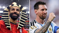 Source-feed image associated with Salah v Messi: A World Cup meeting of two national icons