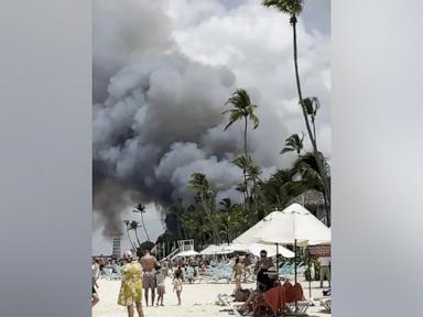 Source-feed image associated with Tourist dead after massive fire breaks out at Dominican Republic resort: Officials