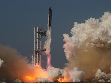 Source-feed image associated with SpaceX's Starship rockets are grounded pending investigation after test flight