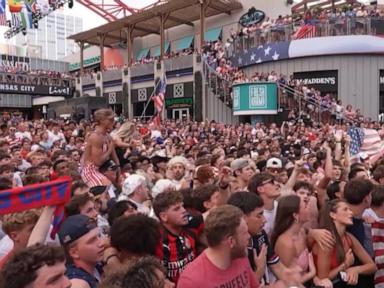 Source-feed image associated with WATCH: Celebrations across the country for USMNT's victory