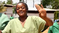 Source-feed image associated with Witnessing joy amid the death: BBC travels to epicentre of Ebola outbreak