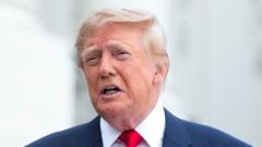Image from linked report: US justice department investigates TV networks over Trump pool coverage