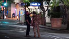 Source-feed image associated with Man shot dead by FBI after taking hostages at California bank