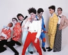 Image from linked report: Six buds in a freaky coat: Split Enz share stories behind their colourful costumes – in pictures