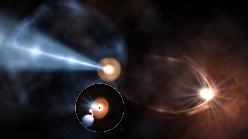 Image from linked report: Astronomers say they’ve spotted the first miniature quasar pointed at Earth