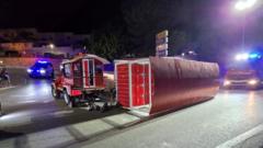 Source-feed image associated with Tourist train overturns and injures 17 during Cártama tapas festival