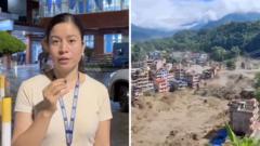 Source-feed image associated with BBC visits hospital in Kathmandu as families wait for news