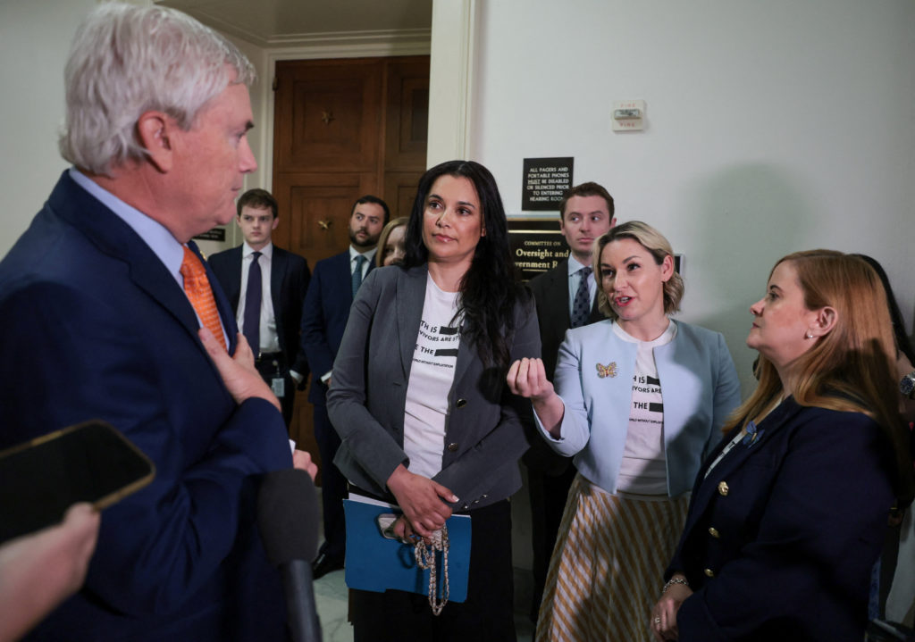 Source-feed image associated with WATCH: Epstein survivors press Comer to interview Bondi under oath, ask about release of files